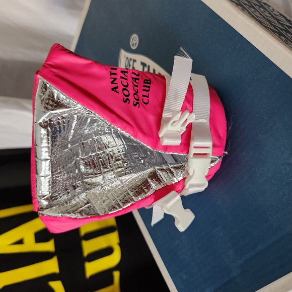 Anti Social Social Club Pink and Silver Pouch - Picture 1 of 2